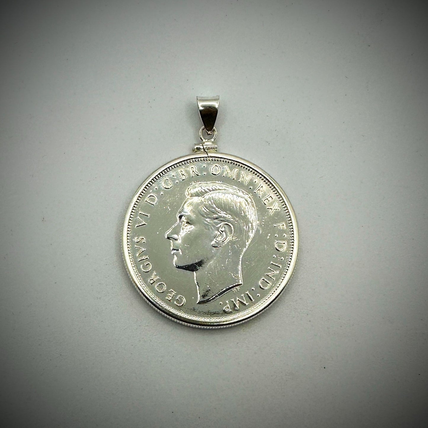 1937 Australian Crown Sterling Silver Bezel - Vintage Spirit - Handcrafted Coin Creations