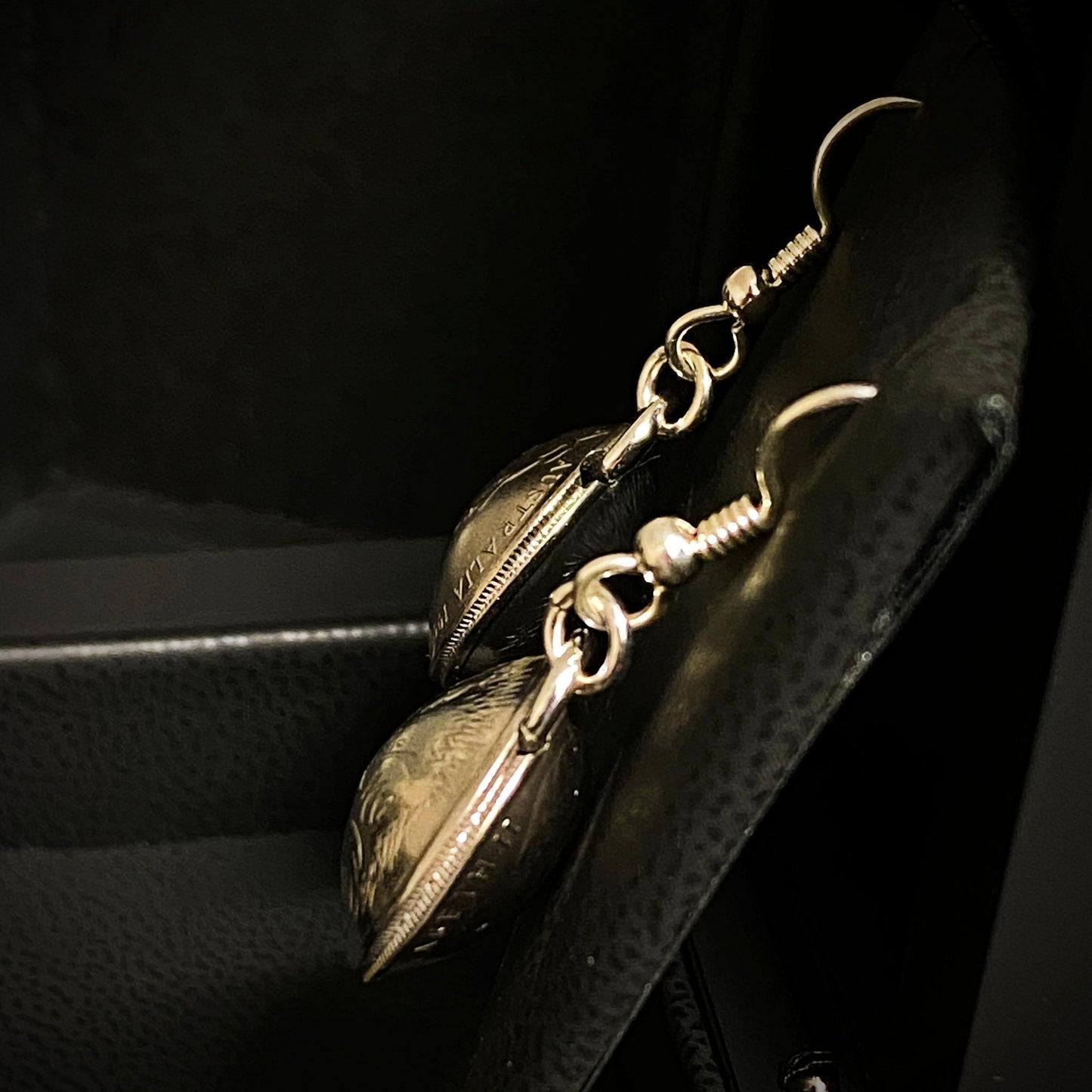 Australian 5 Cent Domed Earrings - Vintage Spirit - Handcrafted Coin Creations