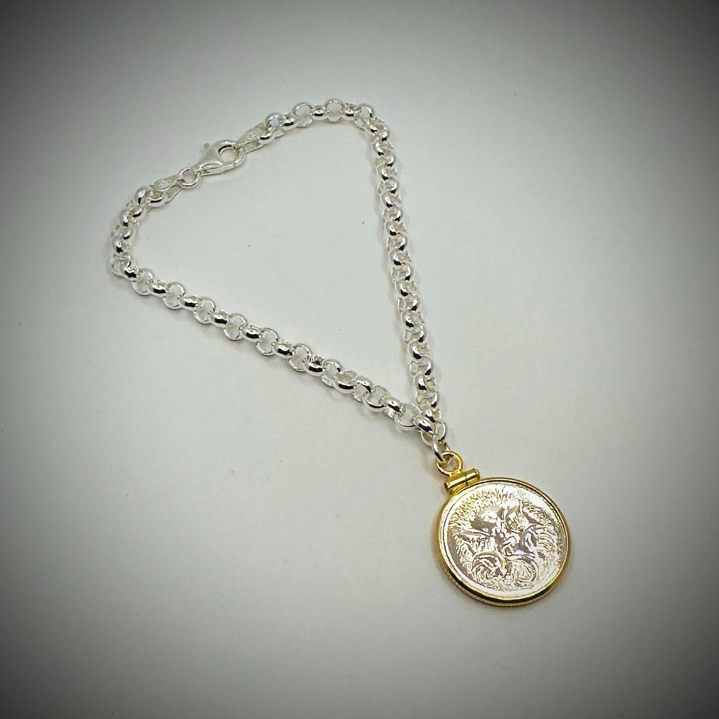 Australian 5 Cent Fine Bracelet - Gold Filled Frame - Vintage Spirit - Handcrafted Coin Creations