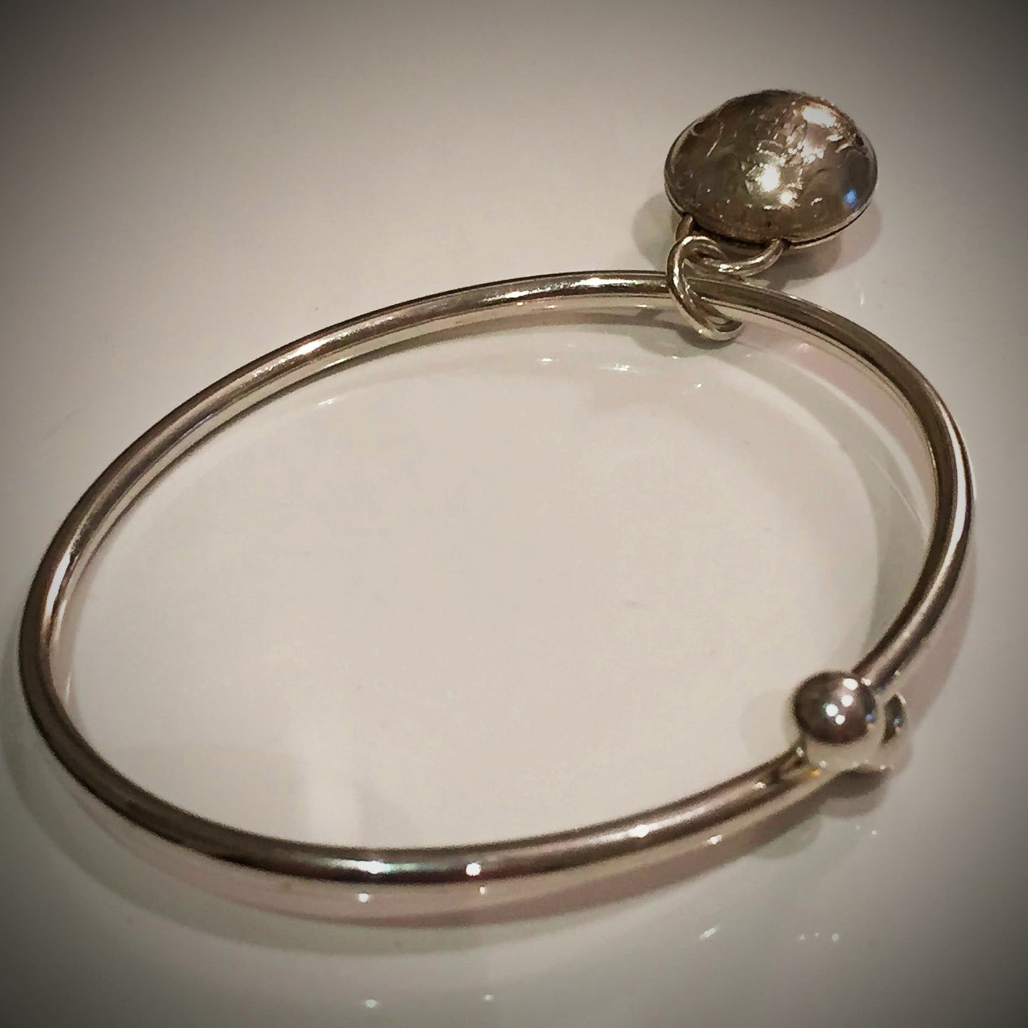Australian Domed Sixpence Ball - end Bangle - Vintage Spirit - Handcrafted Coin Creations