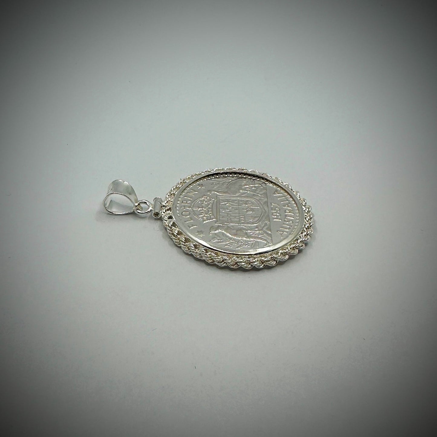 Australian Florin Twisted Rope Bezel - Vintage Spirit - Handcrafted Coin Creations
