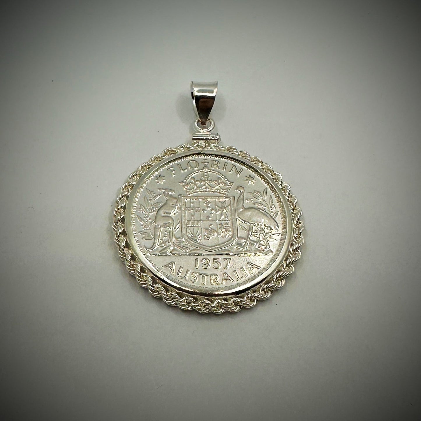 Australian Florin Twisted Rope Bezel - Vintage Spirit - Handcrafted Coin Creations