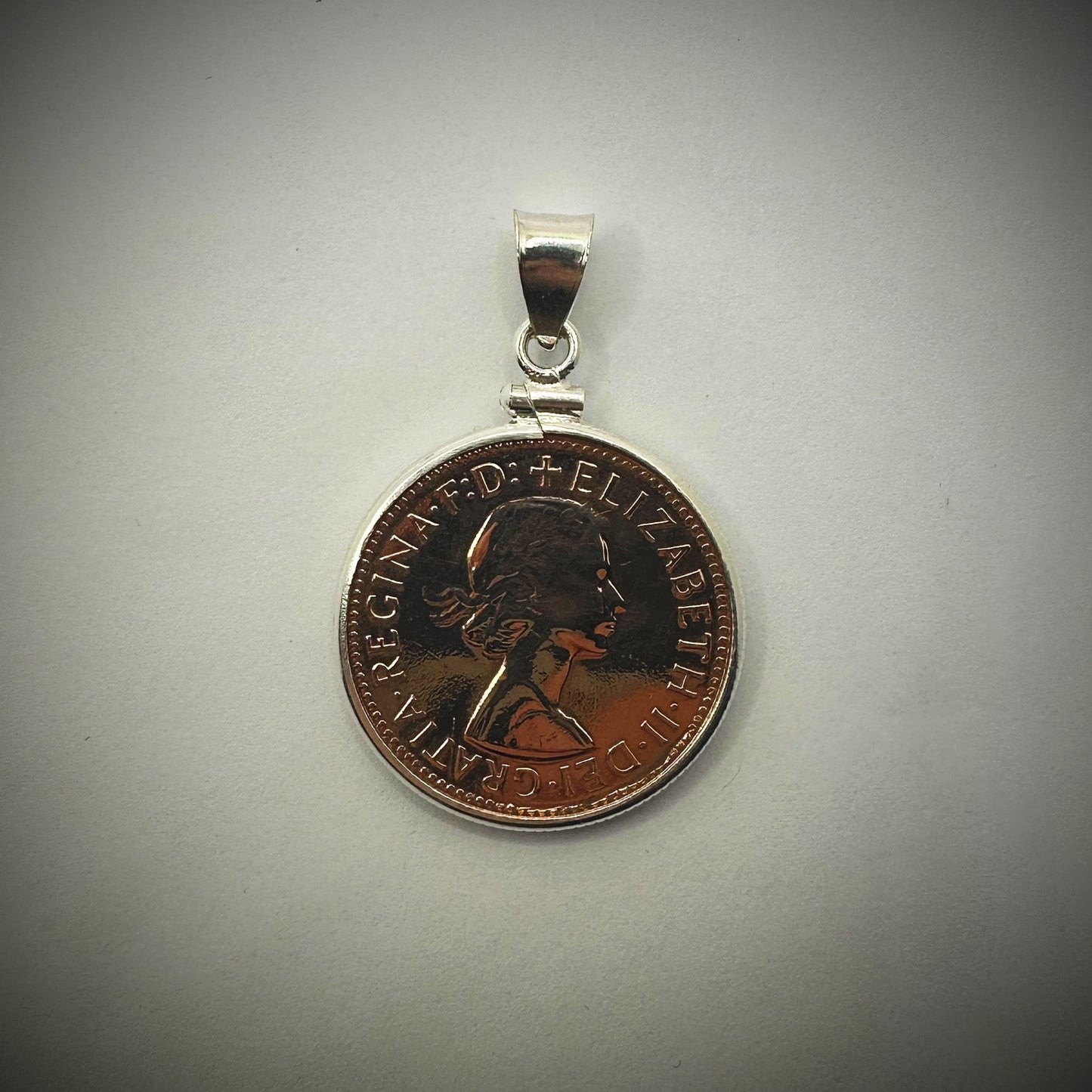 Australian Half Penny Sterling Silver Bezel - Vintage Spirit - Handcrafted Coin Creations