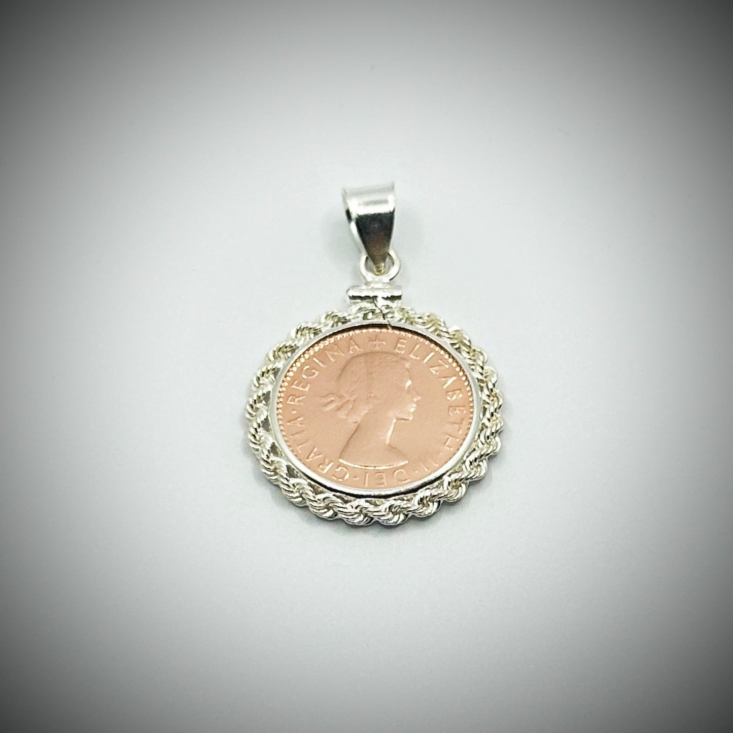 Australian Rose Gold Sixpence Twisted Rope Bezel - Vintage Spirit - Handcrafted Coin Creations