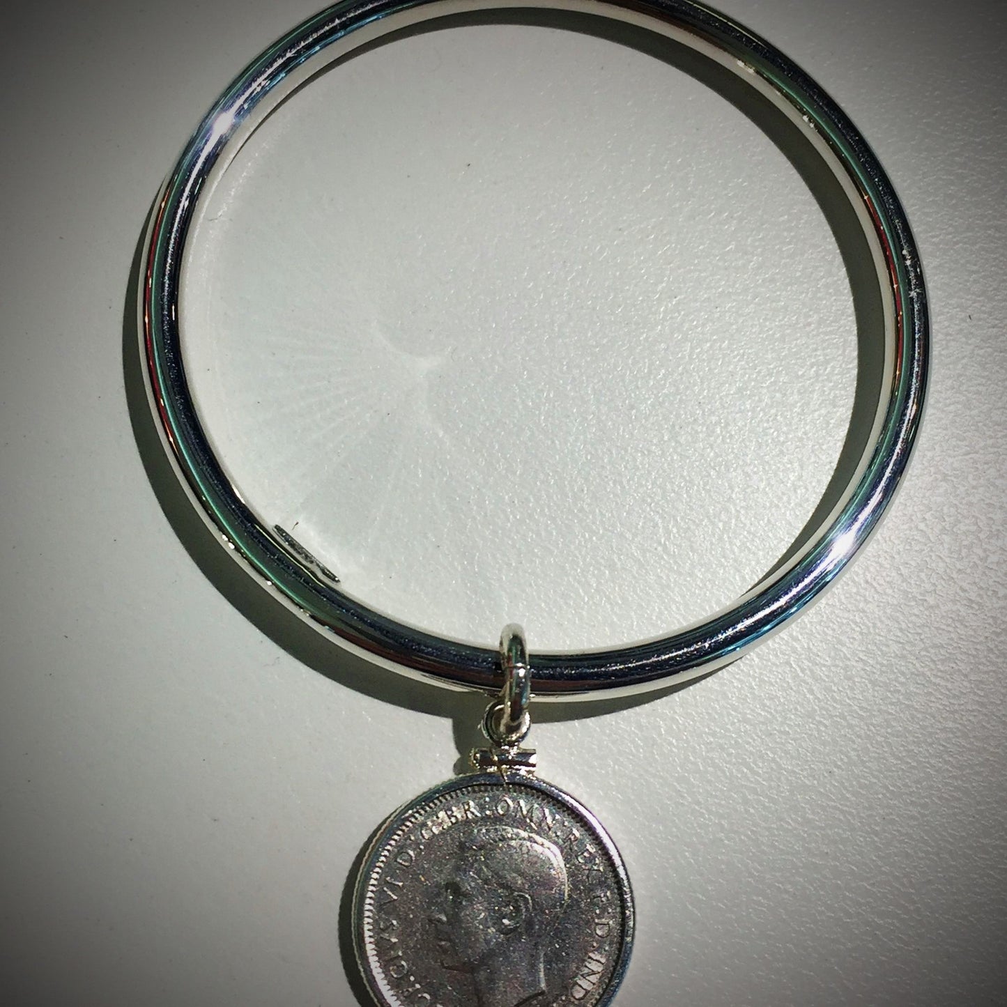 Australian Shilling Sterling Silver Bangle - Vintage Spirit - Handcrafted Coin Creations