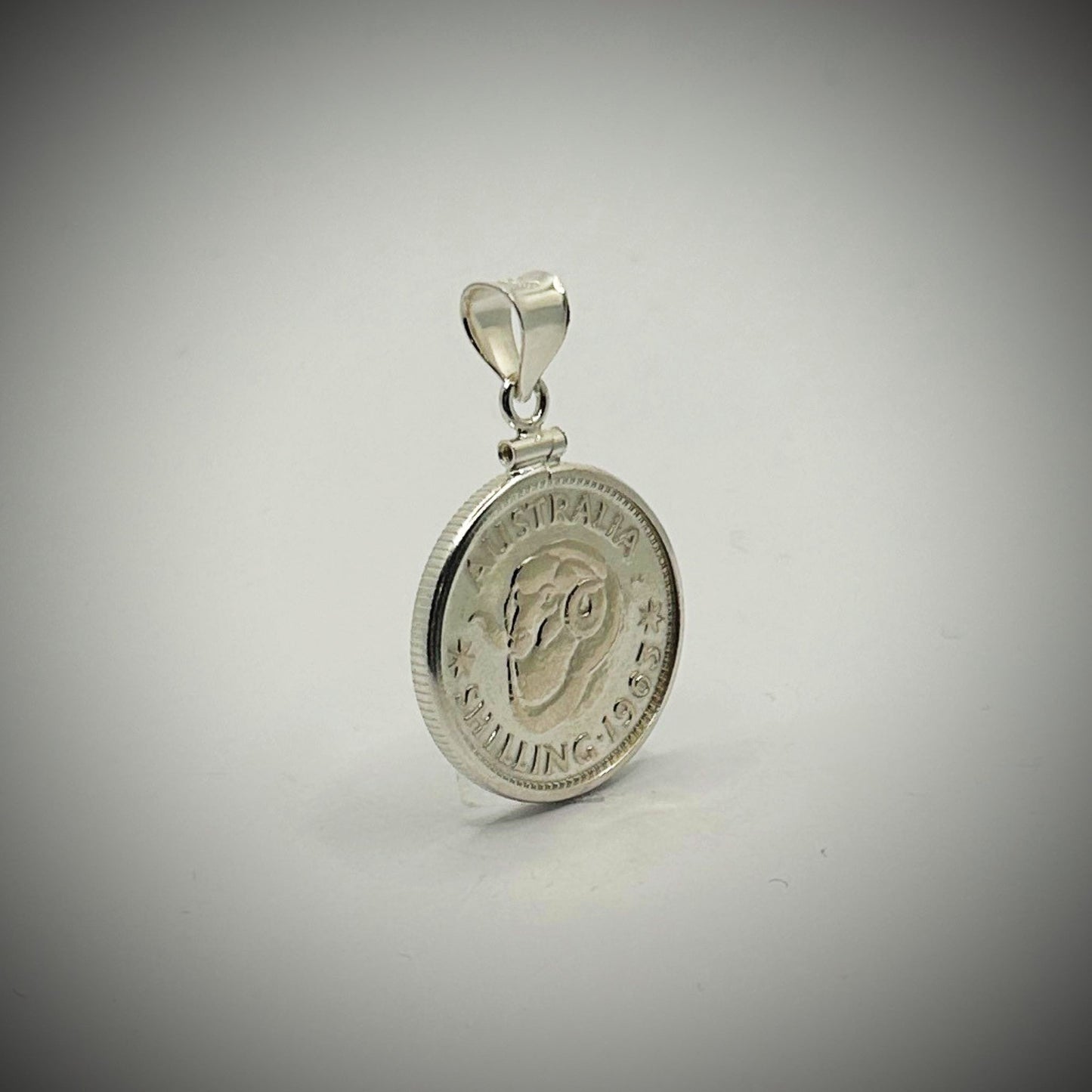 Australian Shilling Sterling Silver Bezel - Vintage Spirit - Handcrafted Coin Creations