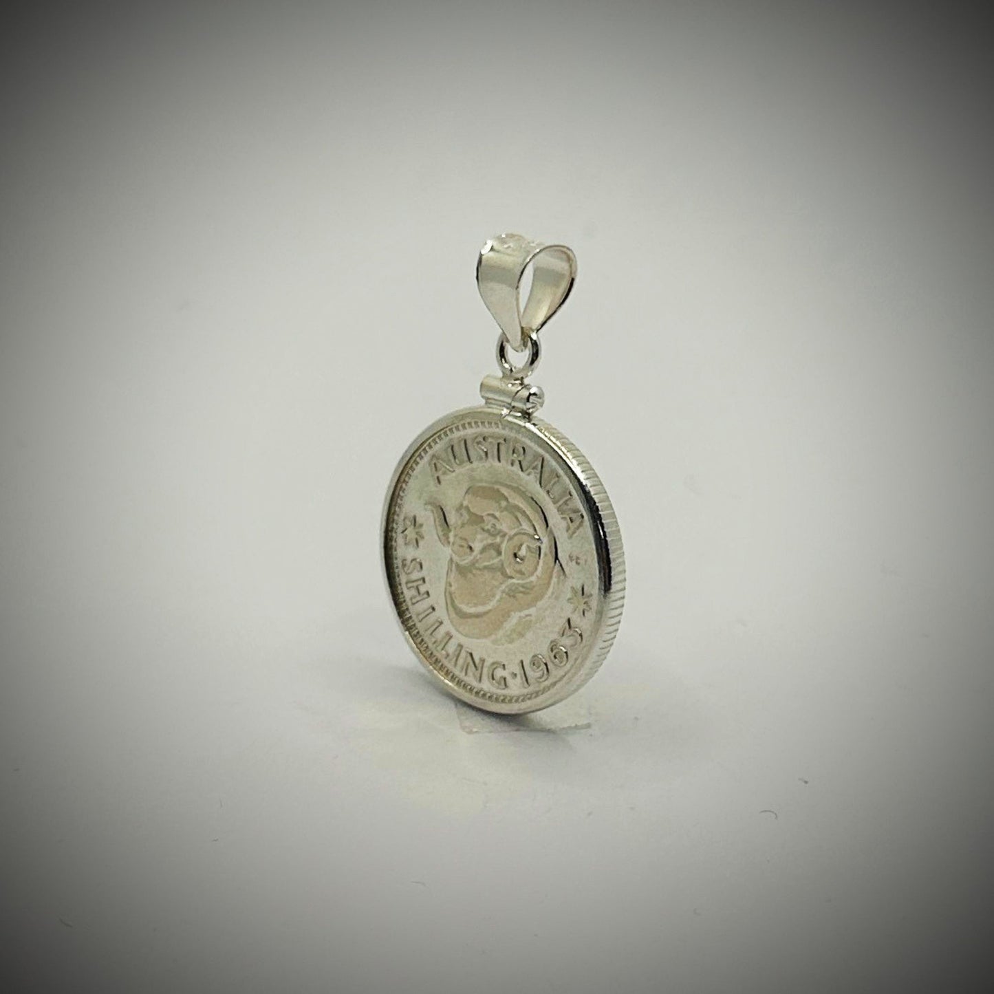 Australian Shilling Sterling Silver Bezel - Vintage Spirit - Handcrafted Coin Creations