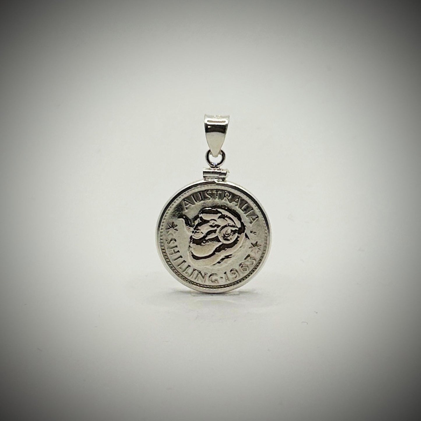Australian Shilling Sterling Silver Bezel - Vintage Spirit - Handcrafted Coin Creations
