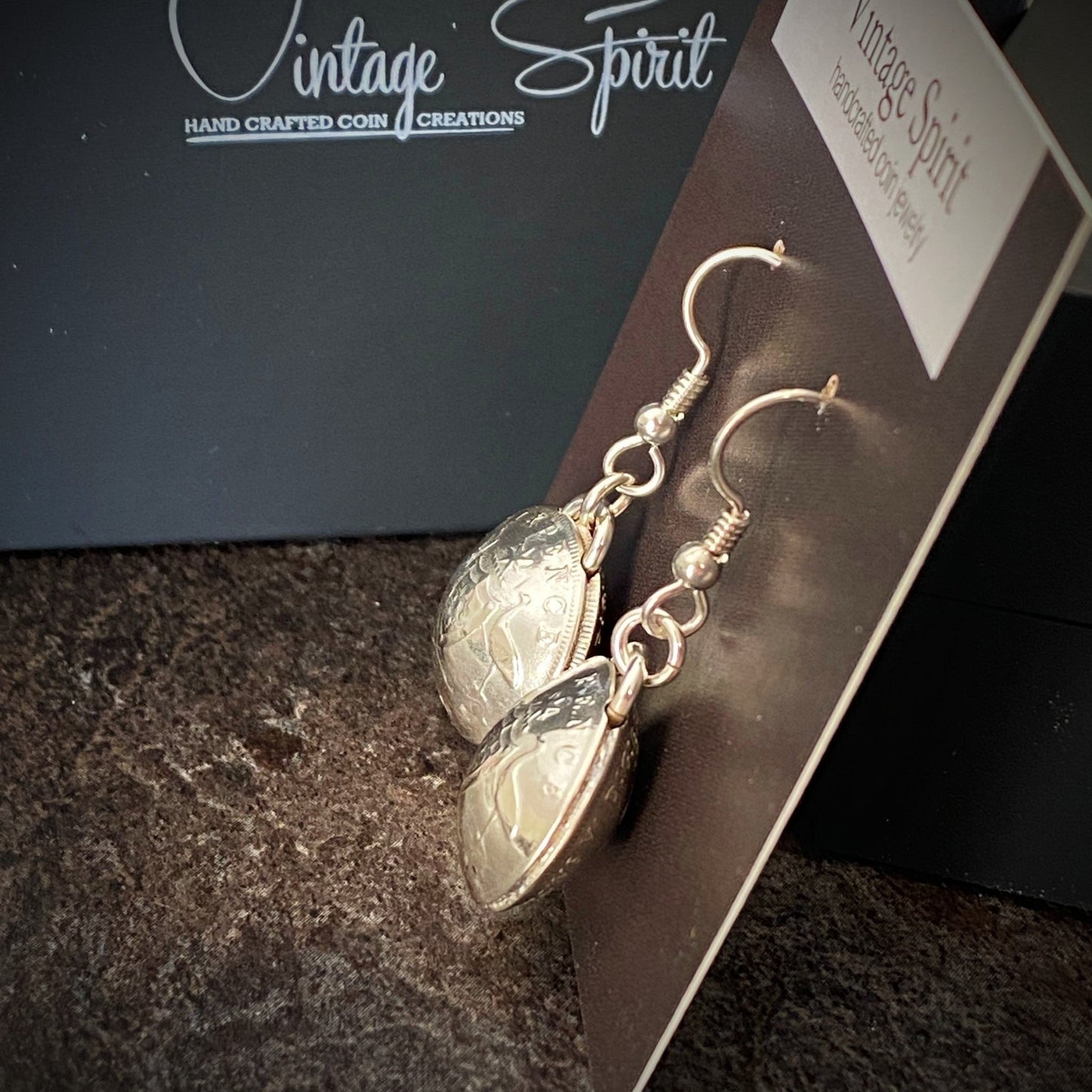 Australian Sixpence Domed Earrings - Vintage Spirit - Handcrafted Coin Creations