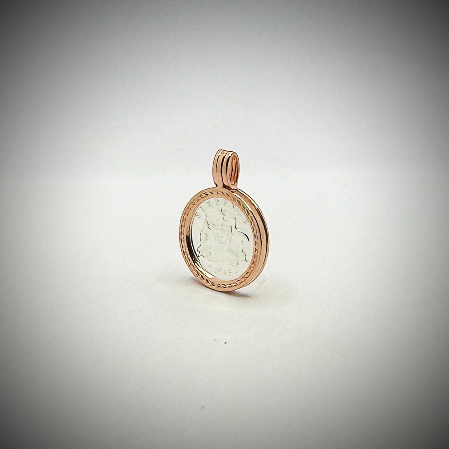 Australian Sixpence Rose Gold VS Pendant - Vintage Spirit - Handcrafted Coin Creations