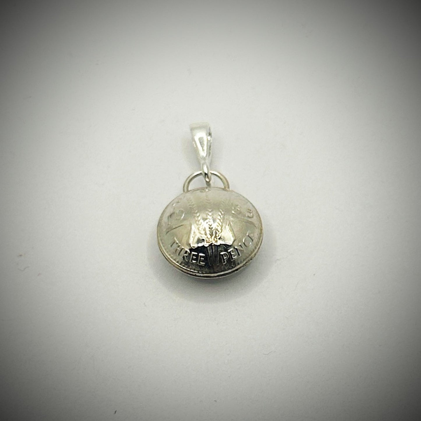 Australian Threepence Handcrafted Domed Pendant - Vintage Spirit - Handcrafted Coin Creations
