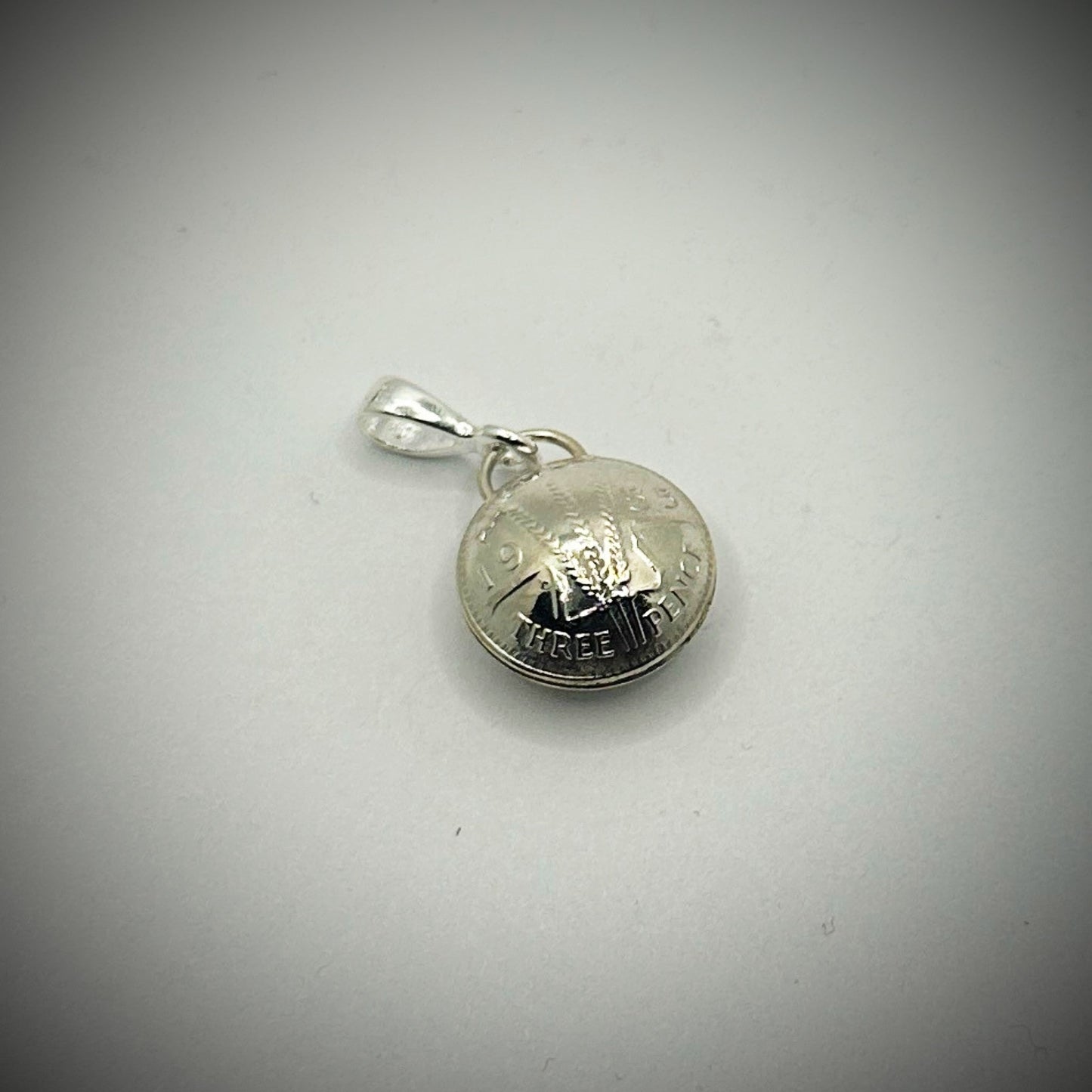 Australian Threepence Handcrafted Domed Pendant - Vintage Spirit - Handcrafted Coin Creations