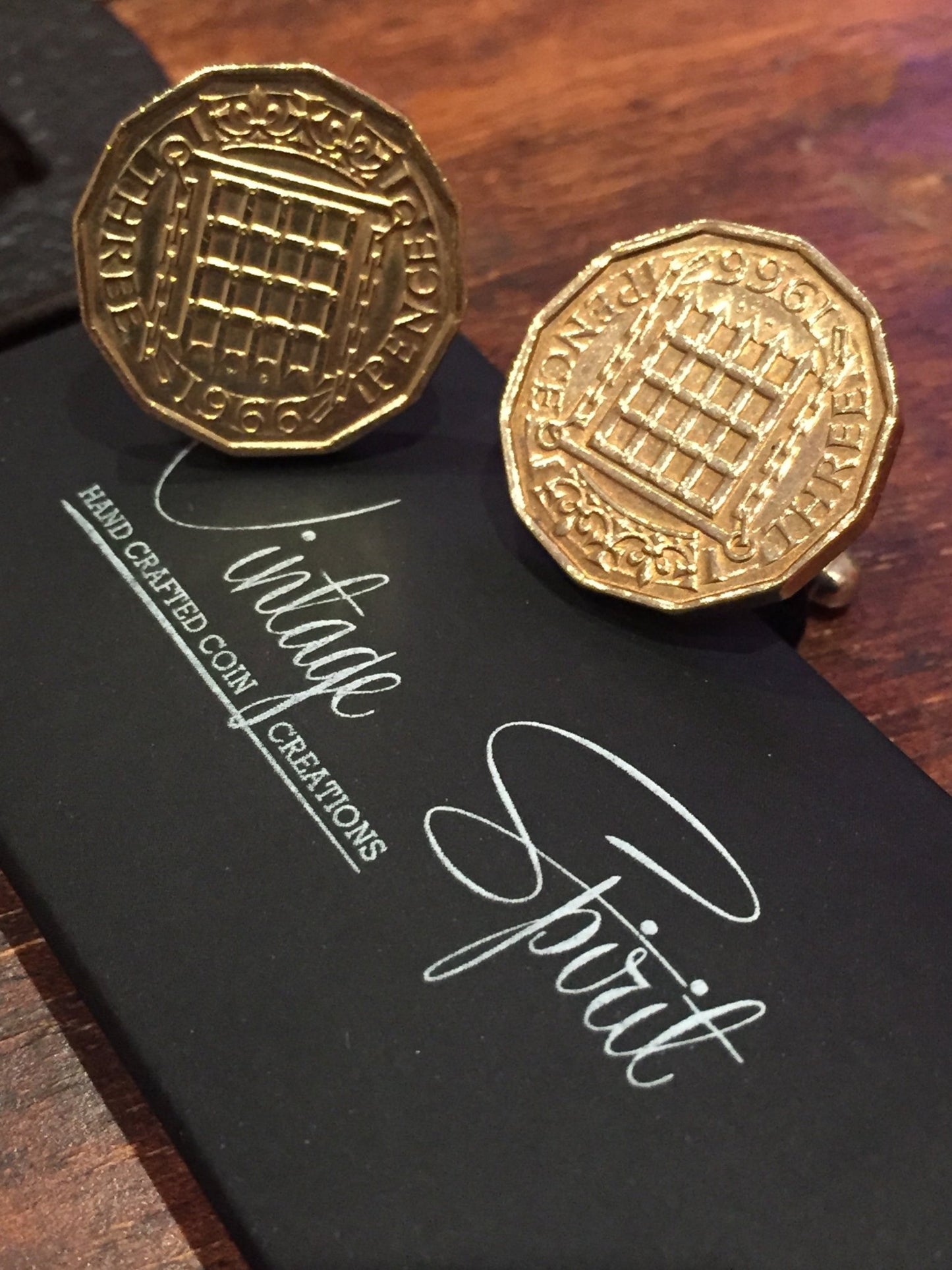 British Threepence Cufflinks - Vintage Spirit - Handcrafted Coin Creations