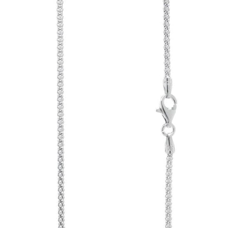 Popcorn Chain Sterling Silver - Rhodium Plated - Vintage Spirit - Handcrafted Coin Creations