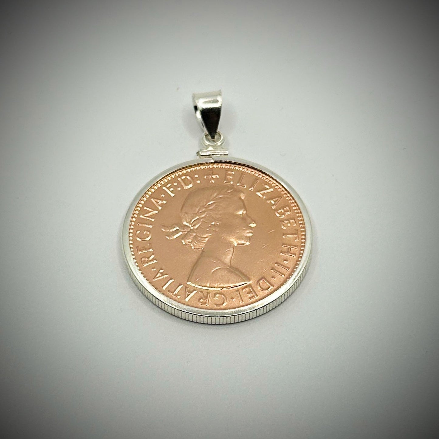 Rose Gold Australian Penny Sterling Silver Bezel - Vintage Spirit - Handcrafted Coin Creations