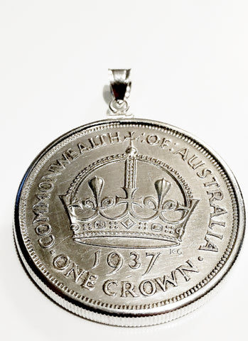 1937 Australian Crown Sterling Silver Bezel