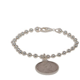 Australian 5 Cent - Sterling Silver Bead Bracelet - Angle