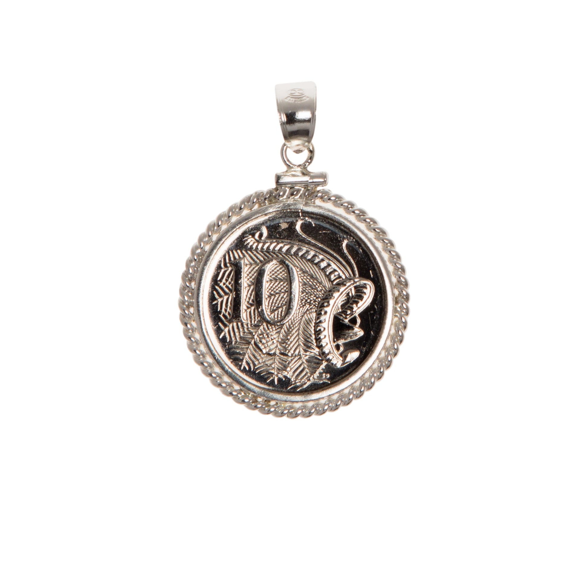 Australian 10 Cent Twisted Rope Bezel - Vintage Spirit - Handcrafted Coin Creations