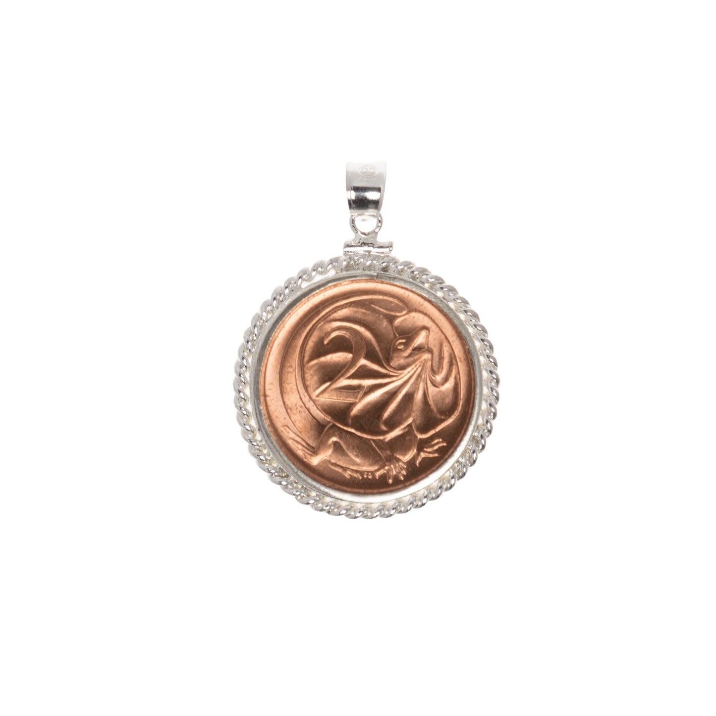 Australian 2 Cent Twisted Rope Bezel - Vintage Spirit - Handcrafted Coin Creations