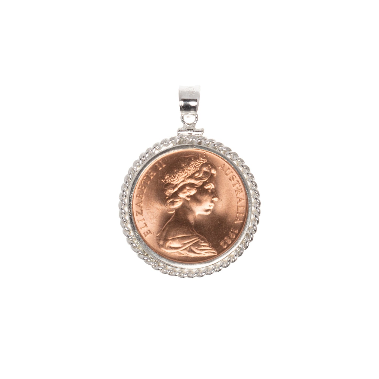 Australian 2 Cent Twisted Rope Bezel - Vintage Spirit - Handcrafted Coin Creations