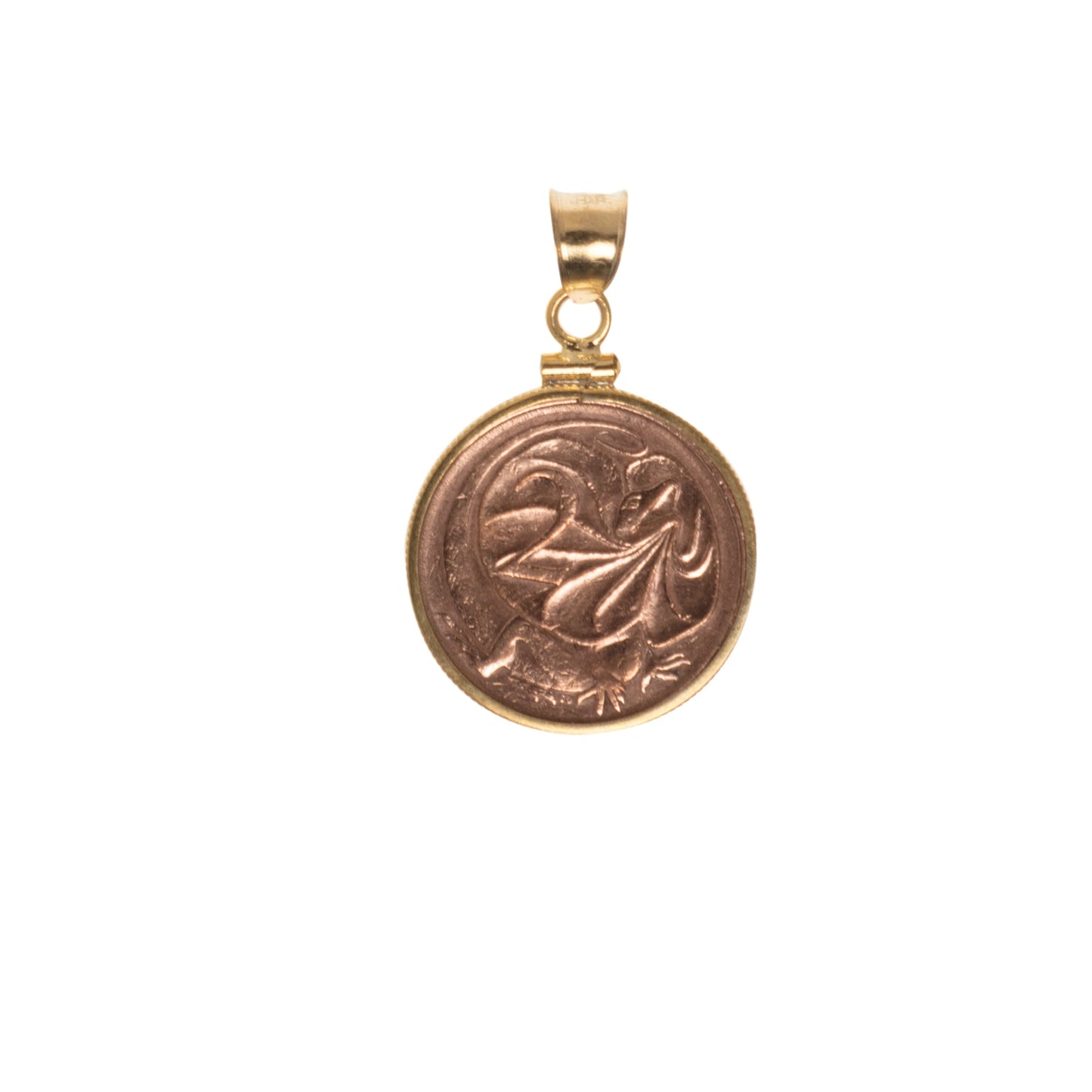 Australian 2 Cent Yellow Gold Filled Bezel - Vintage Spirit - Handcrafted Coin Creations