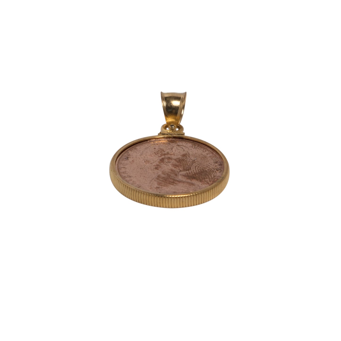 Australian 2 Cent Yellow Gold Filled Bezel - Vintage Spirit - Handcrafted Coin Creations