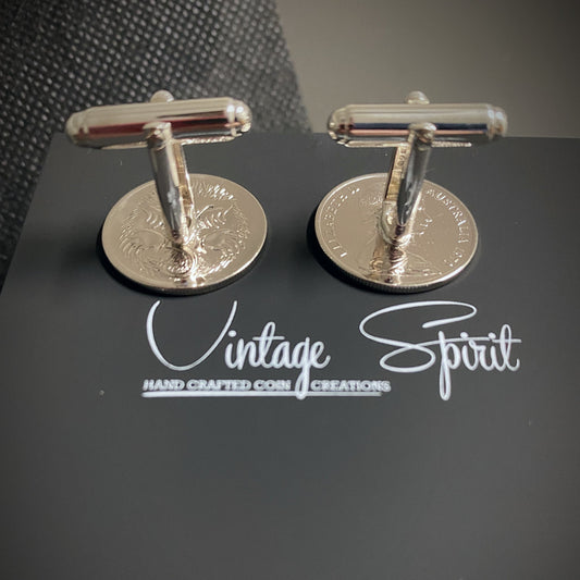 Australian 5 Cent Cufflinks - Vintage Spirit - Handcrafted Coin Creations