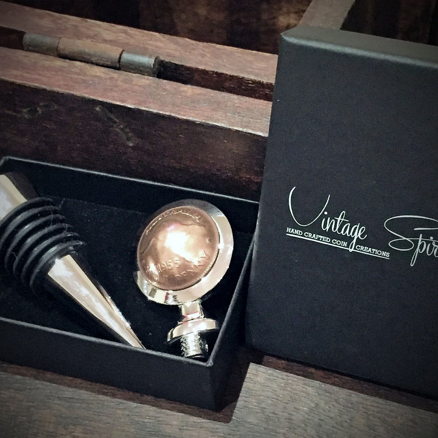 Australian Half Penny Bottle Stopper - Vintage Spirit - Handcrafted Coin Creations