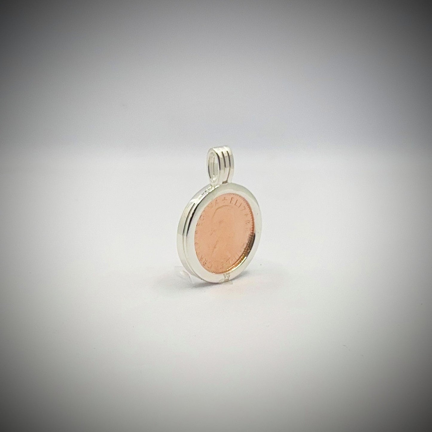Australian Sixpence VS Pendant Rose Gold - Vintage Spirit - Handcrafted Coin Creations