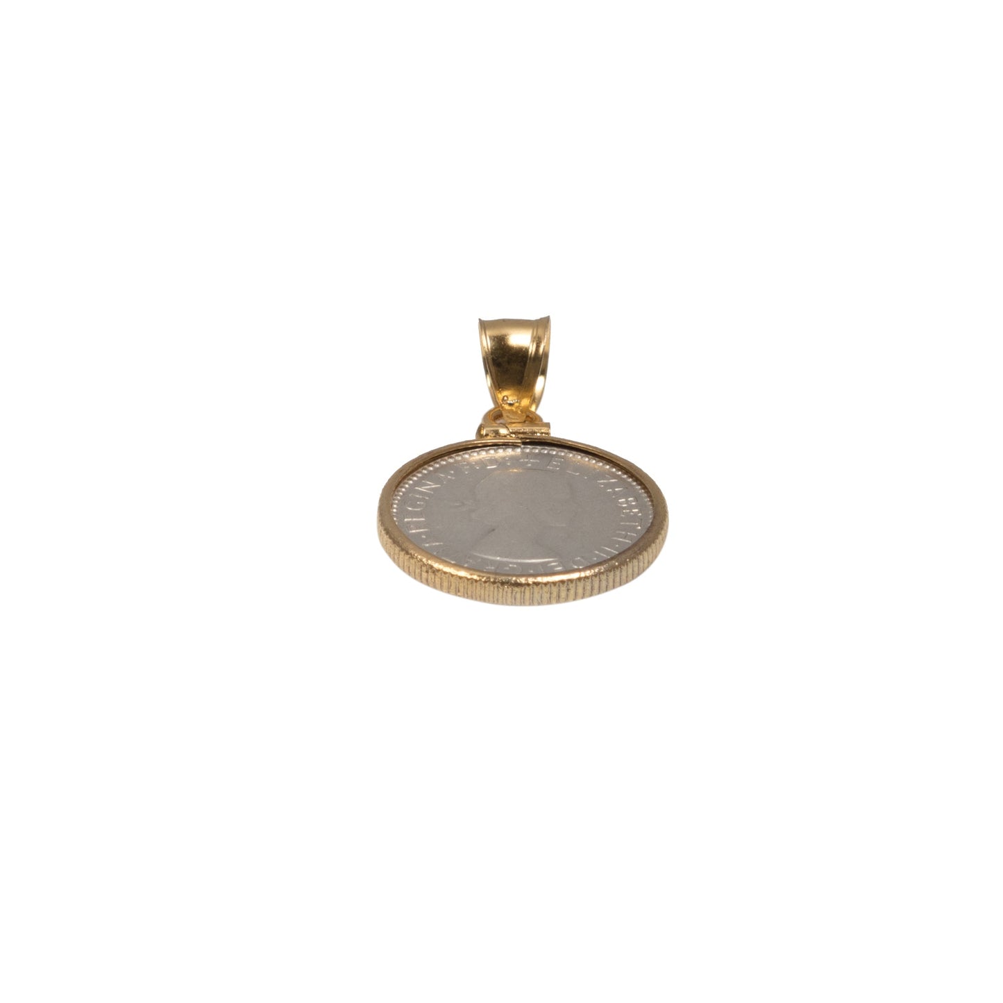 Australian Sixpence Yellow Gold Filled Bezel - Vintage Spirit - Handcrafted Coin Creations
