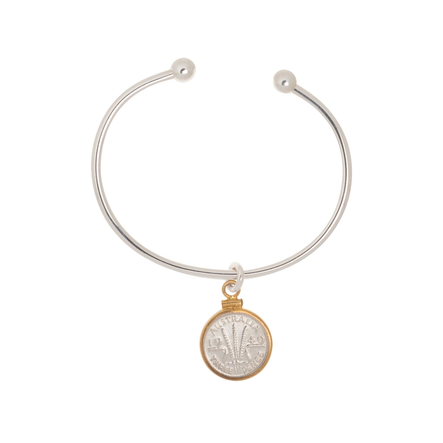 Australian Threepence Cuff Bracelet - Vintage Spirit - Handcrafted Coin Creations