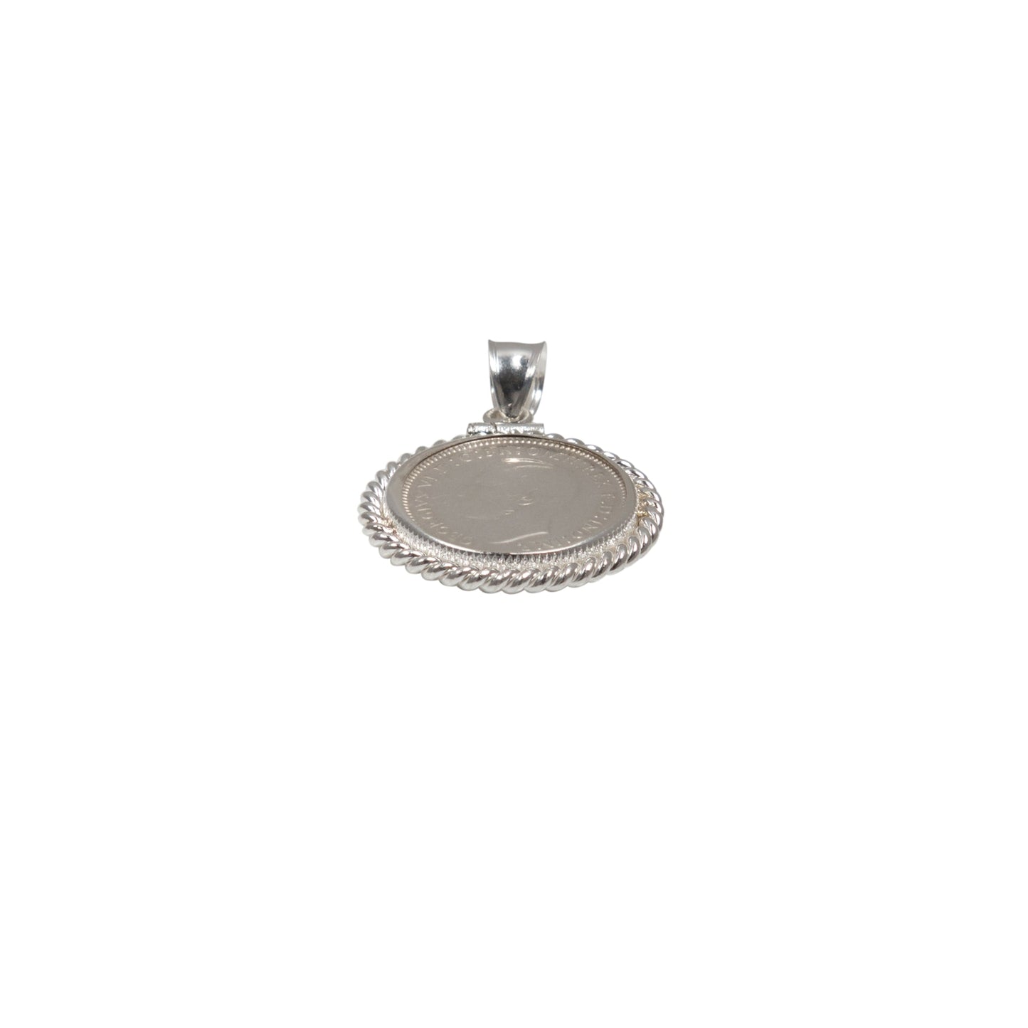 Australian Threepence Sterling Silver Twisted Rope Bezel - Vintage Spirit - Handcrafted Coin Creations