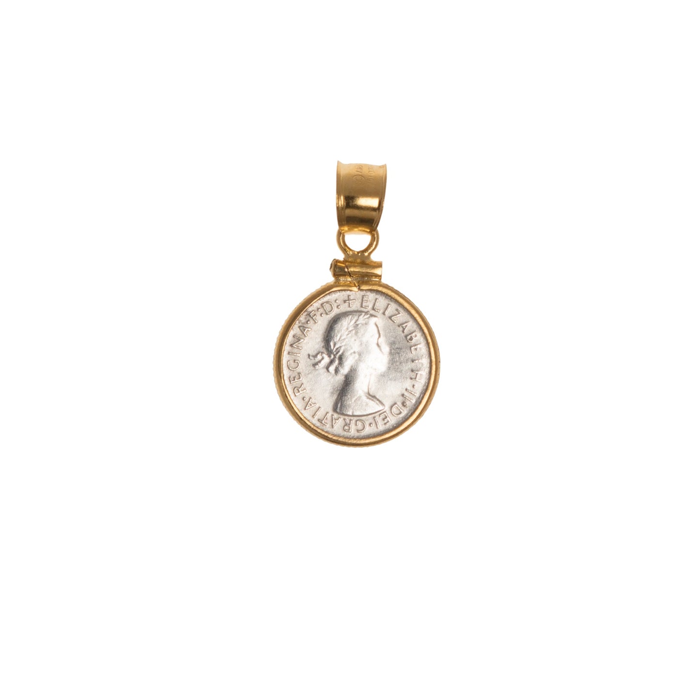 Australian Threepence Yellow Gold Filled Bezel - Vintage Spirit - Handcrafted Coin Creations