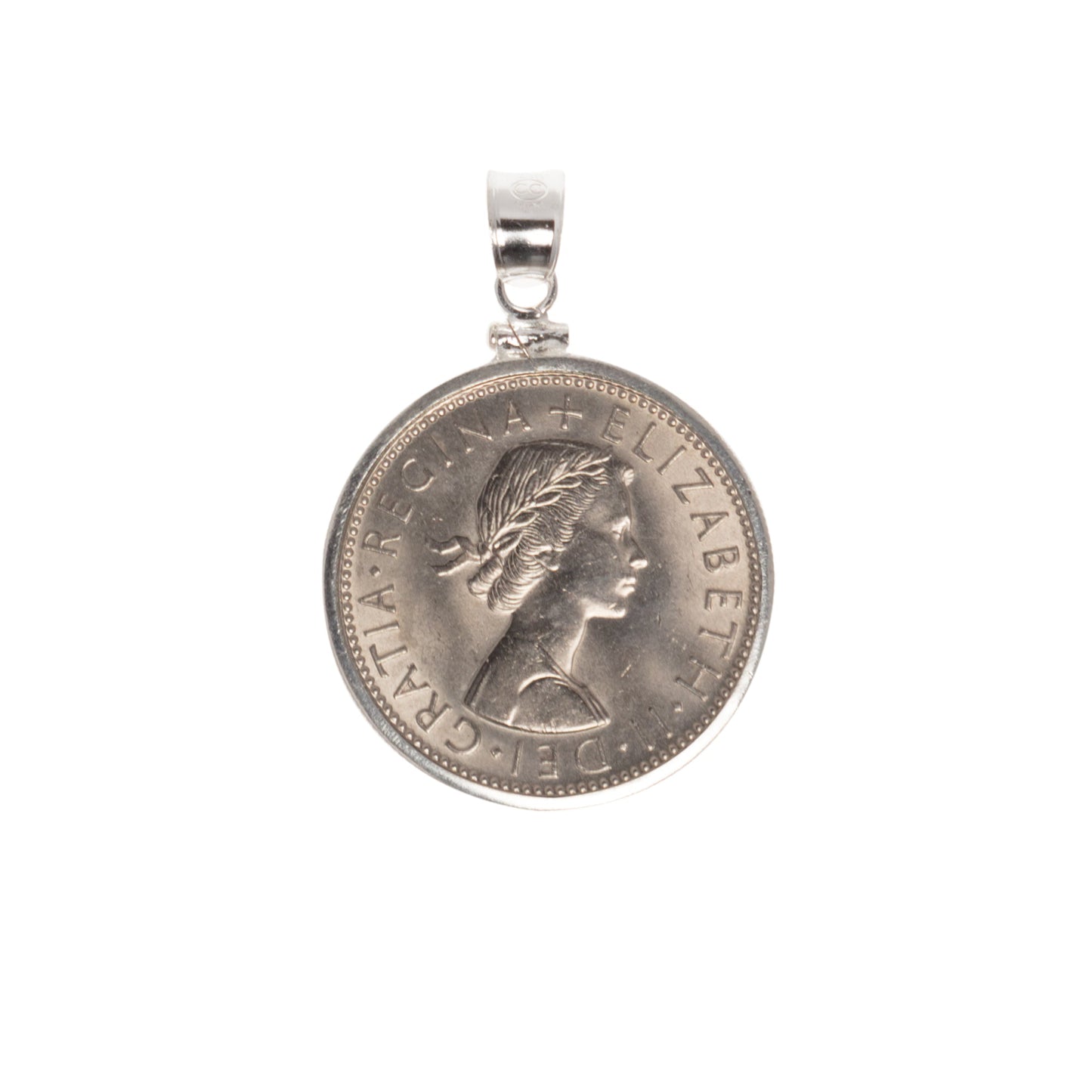 British Florin Sterling Silver Bezel - Vintage Spirit - Handcrafted Coin Creations