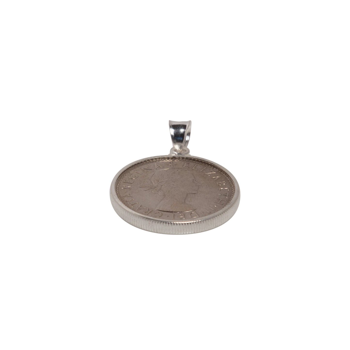 British Shilling Sterling Silver Bezel - Vintage Spirit - Handcrafted Coin Creations