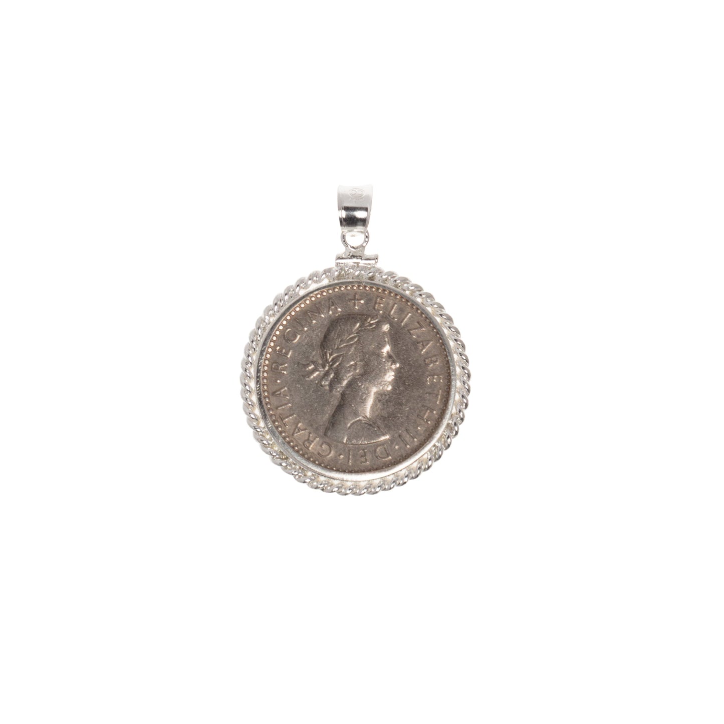 British Sixpence Twisted Rope Bezel - Vintage Spirit - Handcrafted Coin Creations