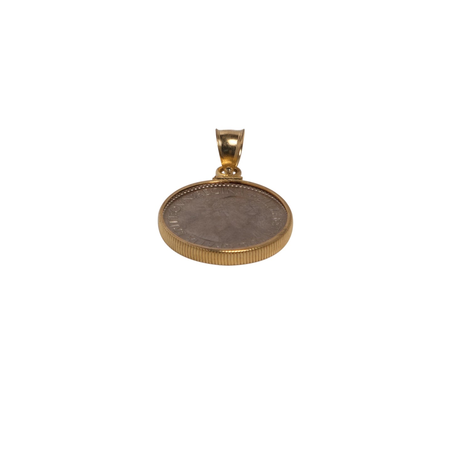 British Sixpence Yellow Gold Filled Bezel - Vintage Spirit - Handcrafted Coin Creations