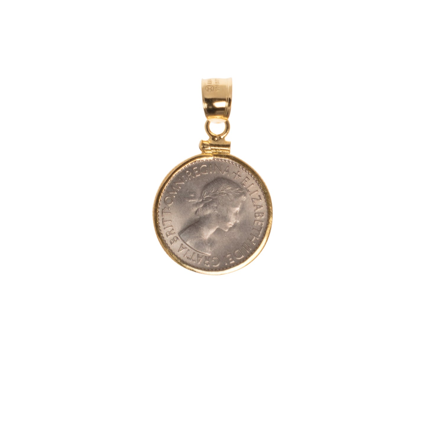 British Sixpence Yellow Gold Filled Bezel - Vintage Spirit - Handcrafted Coin Creations