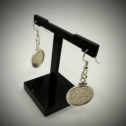 Australian 5 Cent Sterling Silver Earrings