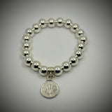Australian Threepence 10mm Bead Bracelet
