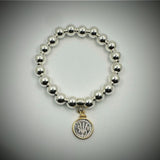Australian Threepence 10mm Bead Bracelet with our Gold Filled frame