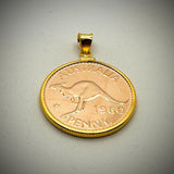 Australian Penny Yellow Gold Filled Bezel