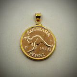 Australian Penny Yellow Gold Filled Bezel