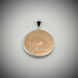 Rose Gold Australian Penny Sterling Silver Bezel