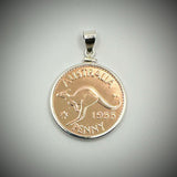 Rose Gold Australian Penny Sterling Silver Bezel