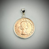 Rose Gold Australian Penny Sterling Silver Bezel