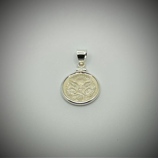 Australian 5 Cent Sterling Silver Bezel - Vintage Spirit - Handcrafted Coin Creations