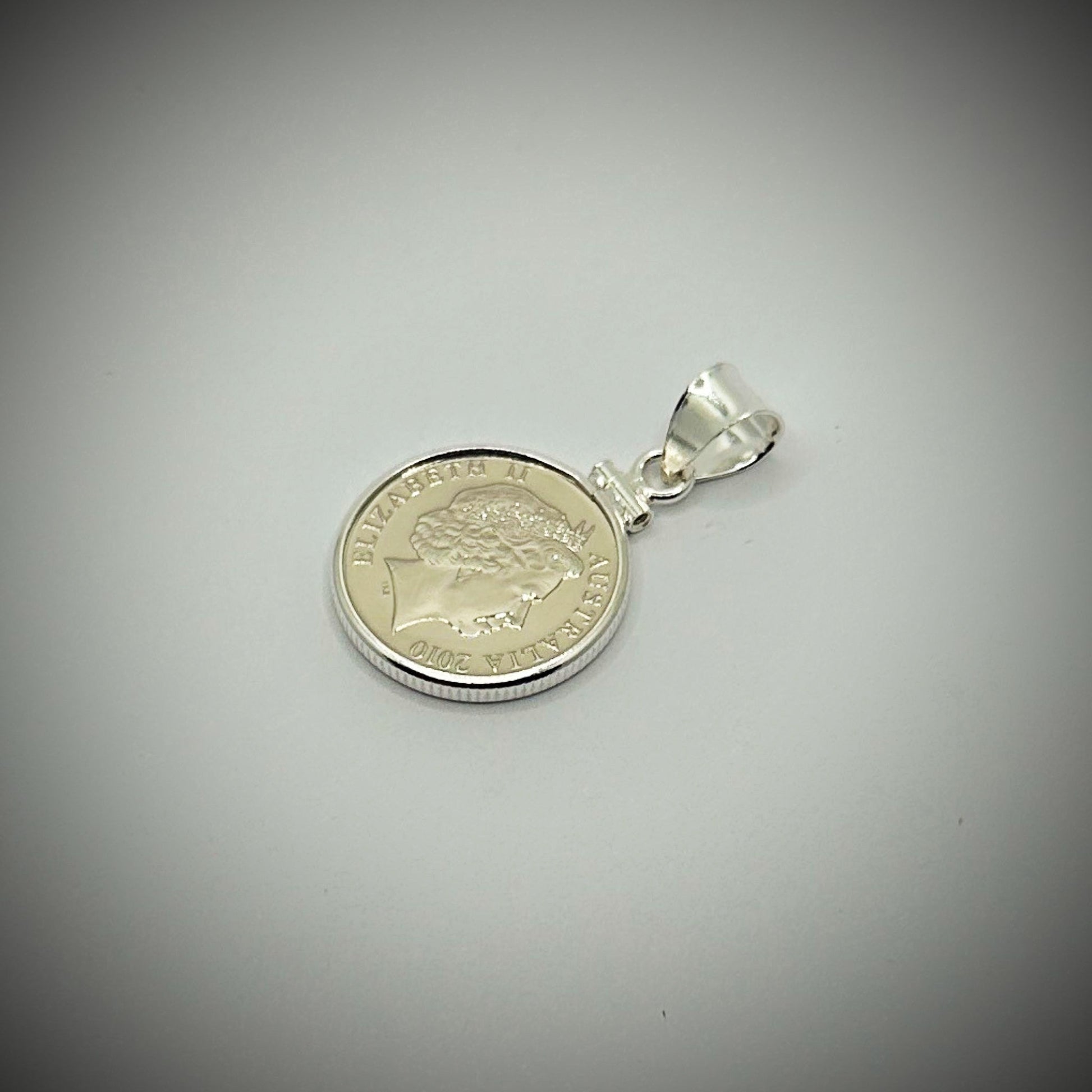 Australian 5 Cent Sterling Silver Bezel - Vintage Spirit - Handcrafted Coin Creations