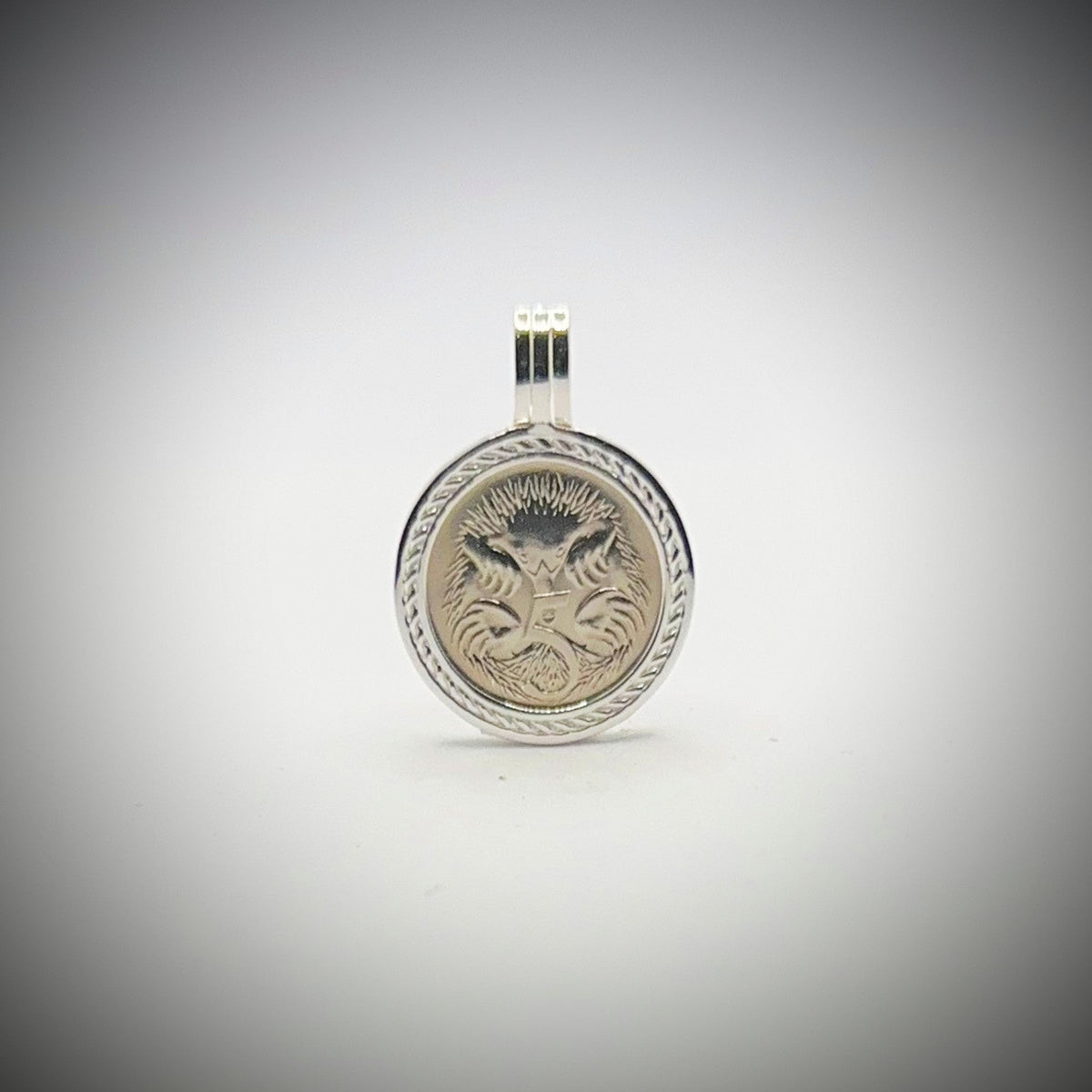 Australian 5 Cent Sterling Silver VS Pendant - Vintage Spirit - Handcrafted Coin Creations