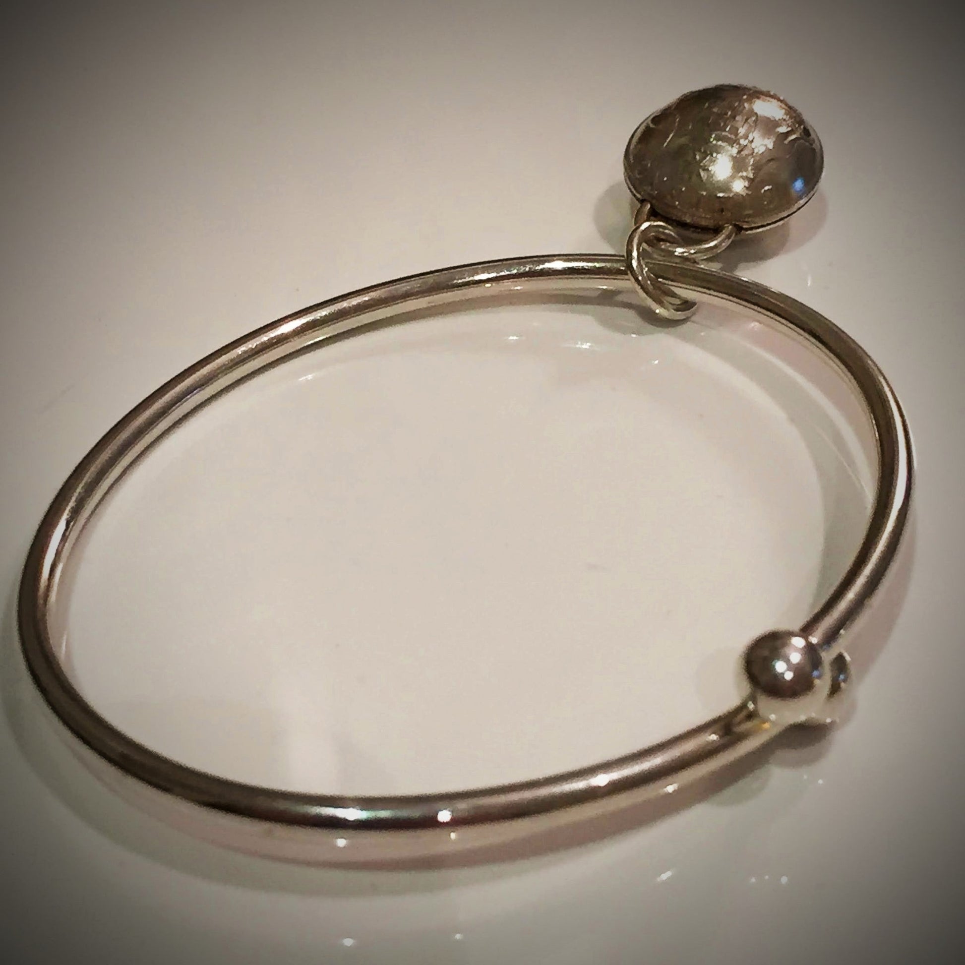 Australian Domed Sixpence Ball - end Bangle - Vintage Spirit - Handcrafted Coin Creations
